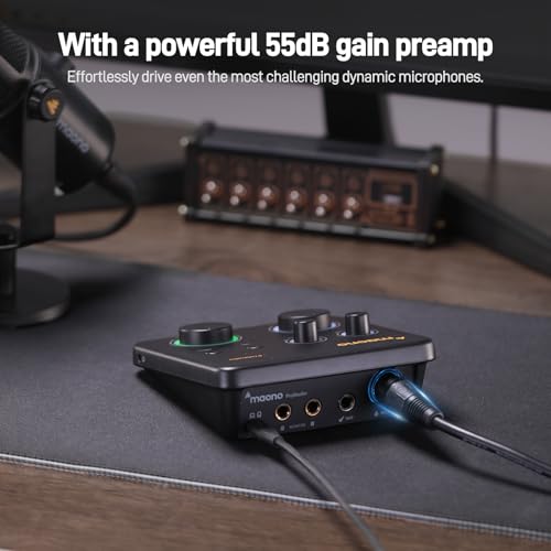 Maono Usb Audio Interface For Pc: Interface With Xlr Input 24-Bit/192Khz Routing Software Loopback Asio Driver For Recording Music thumb #2