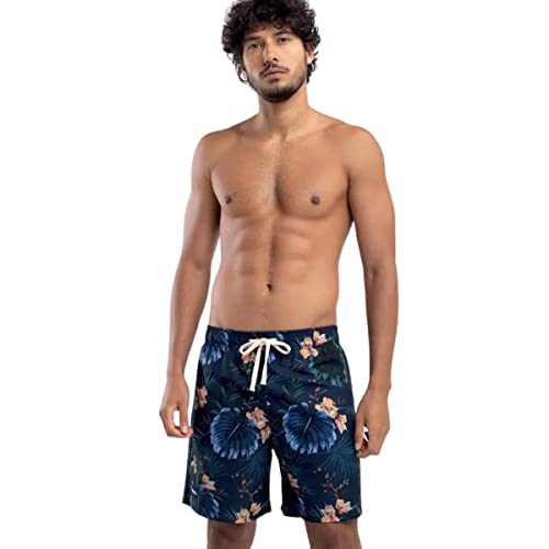SHORTS CASUAL ESTAMPADO AZUL MARINHO G | 611.27AZ08G