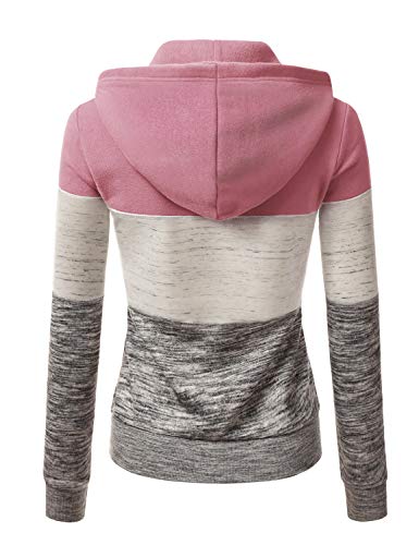 Ninexis Women's Sweatshirt Hoodies Casual Zip Up Hoodie Jacket Begoniapink L #TOP2