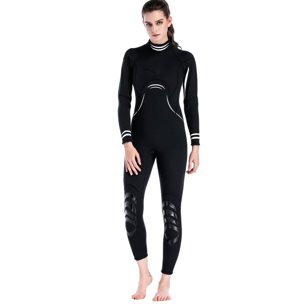 Combinaison de plongée une pièce pour couple - Combinaison de plongée en néoprène de qualité supérieure pour adulte - Combinaison courte de 3 mm (Couleur : femme, taille : XL)