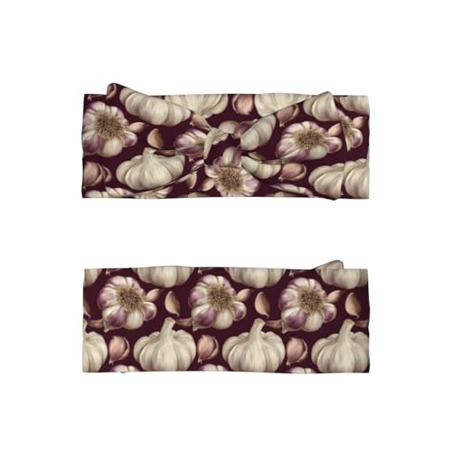Realistic Style Garlic Print Baby Girl Bows Headbands Baby Girls Newborn Headbands Infant Toddlers 0-6 Months2