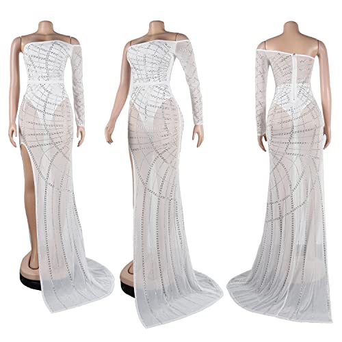 Image of PORRCEY Sexy Elegant Rhinestone Party Club Night Formal Dress for Women