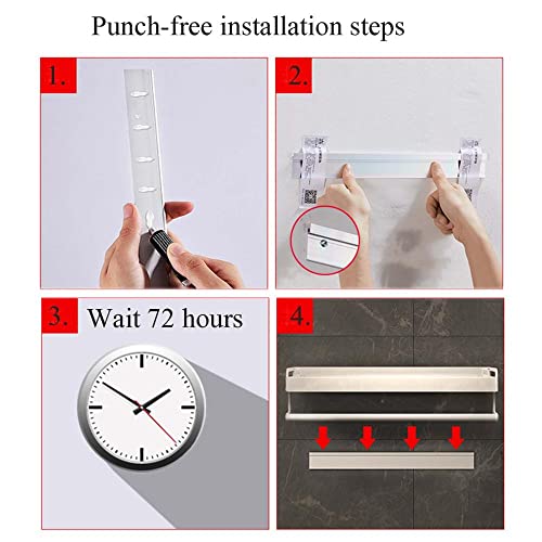 Étagère de salle de bain sans perçage adhésive support mural blanc cuisine