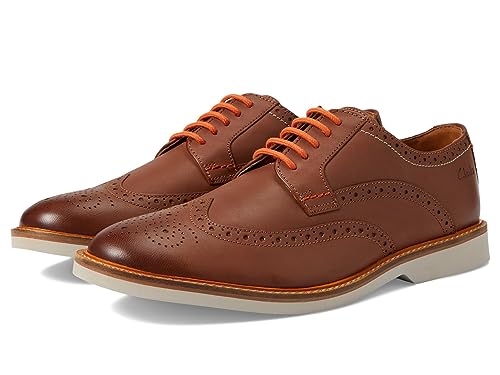 Clarks Herren Atticus Lt Limit Oxford, Dark Tan Leder, 45 EU