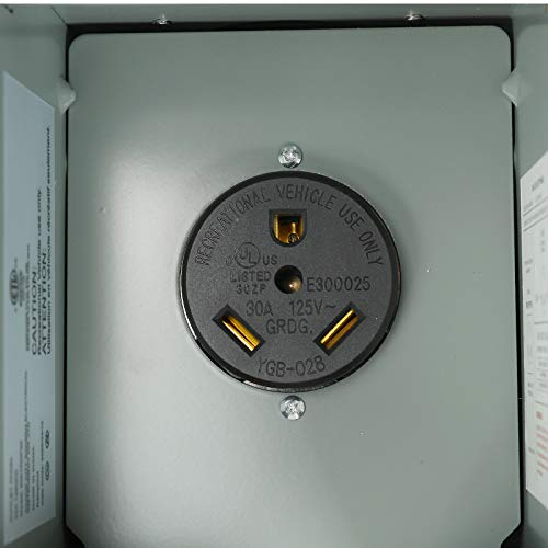 Easyberg 30 Amp Rugged Rainproof Rv Hookup Power Outlet Circuit Breaker Receptacle Box #TOP6