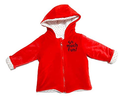 Daddy's Little One Extremely Soft Reversible 2 in 1 Hoodie/Jacket/Sweater Lightweight for Boy and Girl one Side Fancy Velour Another Side Pure Cotton