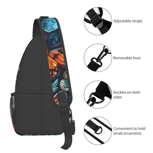 Morrales deportivos unisex con diseño mariposas colorido miniatura 5