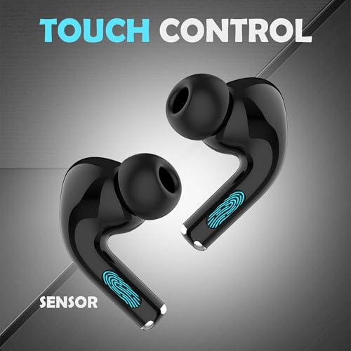 Image of Kratos TW01 Ear Buds Wireless with 30H Playtime with Touch Control, Noise Isolation & Clear Calls, Bluetooth Earbuds with Voice Assistant, Bluetooth V 5.3 & with Type C Fast Charging,TWS Earphones