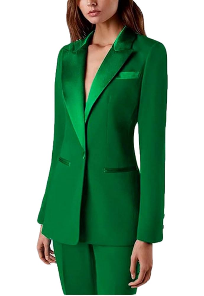 Completo da donna in due pezzi da ufficio, slim fit, blazer, pantaloni da lavoro, abbigliamento casual, abito da ballo
