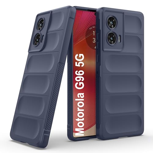 Image of Zapcase Back Case Cover for Motorola G96 5G | Compatible for Motorola G96 5G Back Cover | Liquid Silicon Magic Case with Camera Protection | Sapphire
