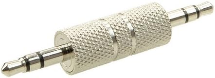 CamDesign - Adaptador de audio estéreo de 0.138in macho a macho para auriculares de audio, conector de audio convertidor de conector jack compatible