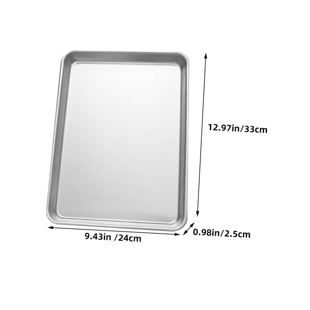 Toyvian 2 pièces Lot de Plaques Pâtisserie Alliage Aluminium Rectangulaires Moule Cuisson Antiadhésif Léger pour Gâteau Toast et Biscuits