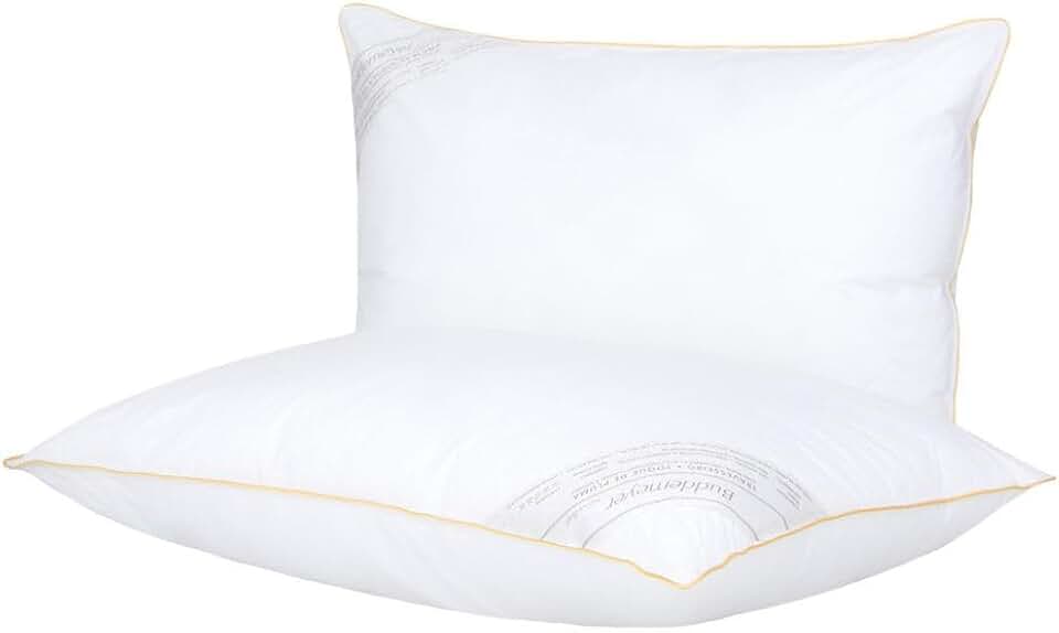 Buddemeyer Kit Travesseiro 50x70cm Toque de Pluma Algodão Branco 2 peças