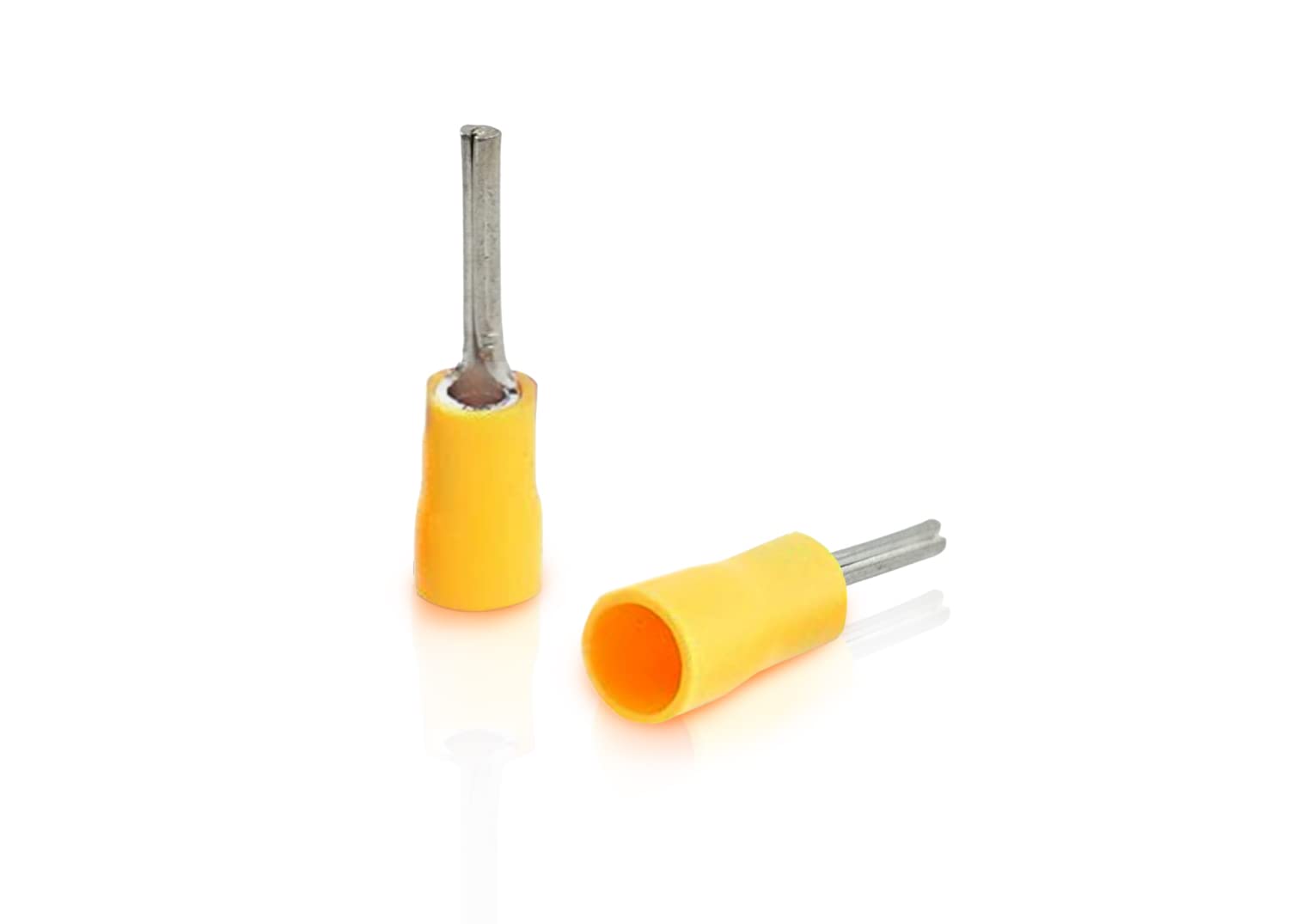 GLOBOMOTIVE Electric Pin End Terminal with Nylon Insulated for Electrical Projects - Cable Insulated Electrical Pin Lug Connector Terminal (6 mm, 50)
