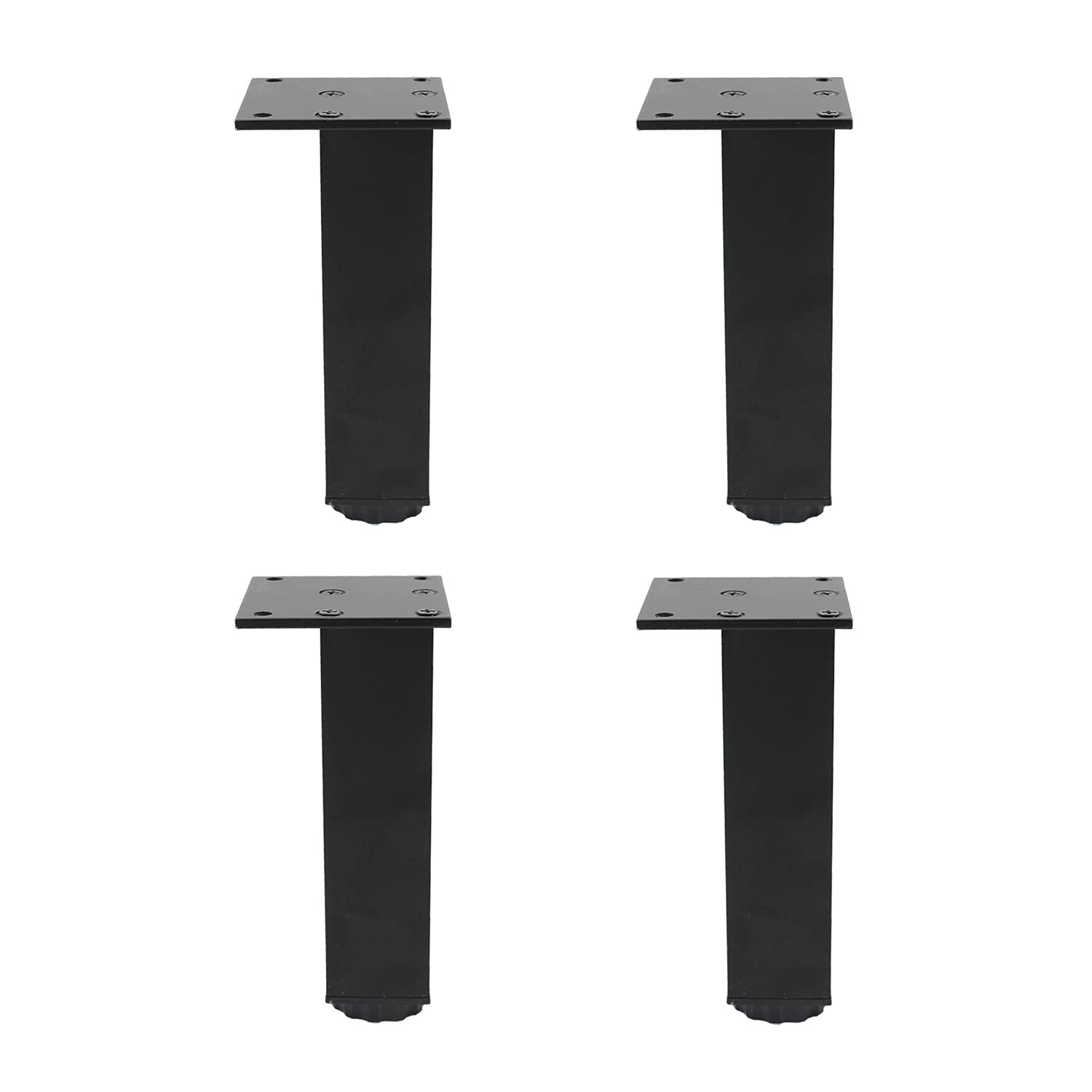 Ulifestar 4 Pack Adjustable Furniture Legs, 120mm/4.72'' Black Aluminum Alloy Support Feet Heavy Duty Replacement Legs for Sofa Bed Desk TV Cabinet