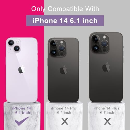 Image of MIDOS Cute 3D Cherry Heart Charm Phone Case for iPhone 14 Soft Silicone Protective Cover with Pastel Hearts and Bow Design Girls Case for iPhone 14