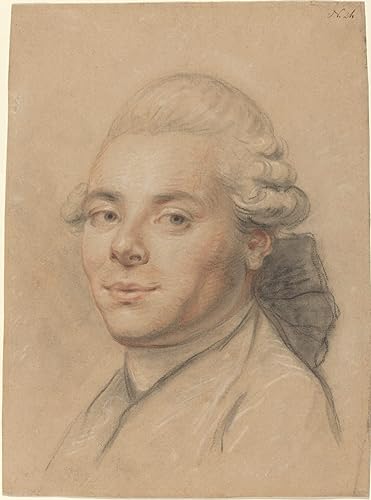 Arte de pared de lienzo de cabeza de caballero Joseph Ducreux 60x90 1