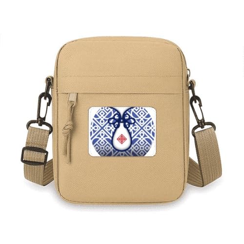 Sac à bandoulière pour téléphone portable et mini sac à main femme imprimé bleu
