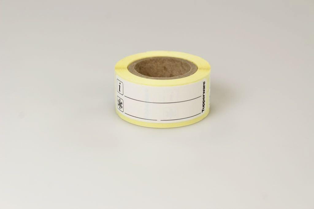 Tupperware freezer labels, E33, roll with 100 freezer labels, in black colour (15468)