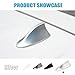 Car Shark Fin Antenna Cover for Citroen C4X C15 C-Elysee C-Zero DS Nemo, Shark Fin Antenna Topper Roof Aerial Cover Replacement, Self-Adhesive Caps Decoration Accessories,Silver