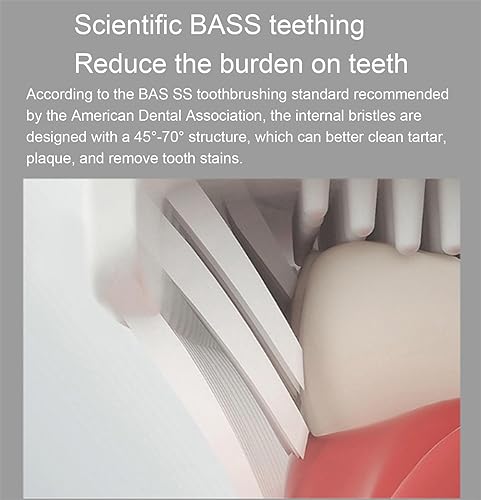 VIDECOR U-förmige Zahnbürste für Erwachsene, Automatische Reinigungszahnbürste, Mundpflege-Werkzeug, Zahnreiniger, Elektrische Schallzahnbürste mit Lebensmittelechtem Silikon-Bürstenkopf,Black – Bild 8