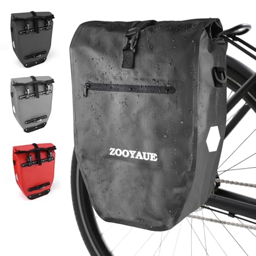 ZOOYAUE Fahrradtasche für Gepäckträger 23-28L, Wasserdicht Gepäckträgertasche mit Tragegriff und Schultergurt, Fahrrad Tasche Umhängetasche mit Reflektoren, Fahrrad Taschen hinten ZOOYAUE Fahrradtasche für Gepäckträger 23-28L, Wasserdicht Gepäckträgertasche mit Tragegriff und Schultergurt, Fahrrad Tasche Umhängetasche mit Reflektoren, Fahrrad Taschen hinten
