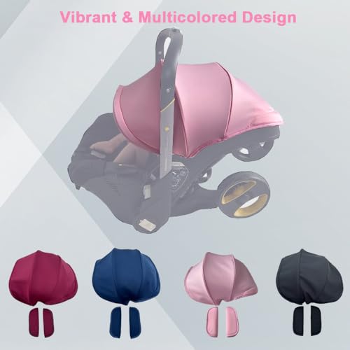 Image of Stroller Accessories Replacement Canopy Compatible with Doona+ and Doona i Car Seats & Strollers, Larger Sunshade, Durable Fabric (Pink)