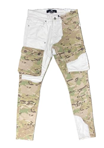 Mens Ross White Camo 2.0 Jeans (JR1142C)