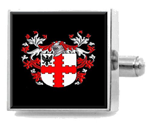 Pasador de corbata Webb con escudo inglés grabado de alta calidad