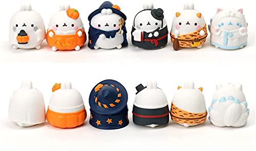 Aven Rabbit Molang Halloween Special Series 2 Box Toys Blind Box Cute Collectible Figure Action Model Girl Birthday Surprise Random Blind Bags Room Desktop Decoration（2 Pack） #TOP1
