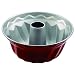 Produktbild Dr. Oetker 2482 Oetker Gugelhupfform Ø 22 cm, Backform für Gugelhupf, runde Bundform aus Stahl mit zweifarbiger Antihaftbeschichtung (Farbe: grau/rot), Menge: 1 Stück