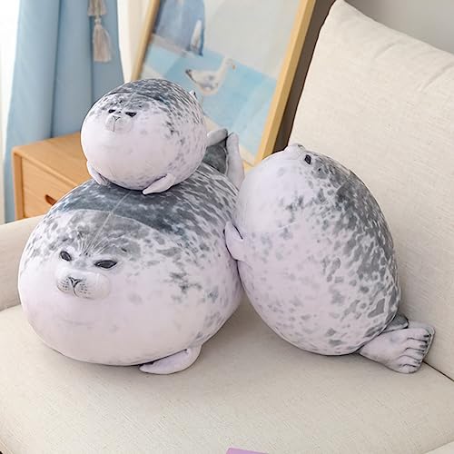 Trayosin 30/40/60cm Niedliches Seehundkissen Weich Flauschig Kuschelig Gefüllte Plüsch Kissen für Kinder, Freunde und Familie