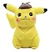 siqiwl Peluche 28 Cm Pikachu Peluche Detective Pikachu Giappone Film Giocattolo Farcito Anime Giocattoli per Bambini Bambola per Bambini Regali di Compleanno per Bambini Anime