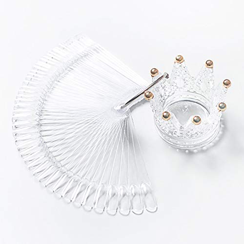 2 conjuntos de 100 pontas para arte de unhas transparentes, palitos de palito, palitos para prática