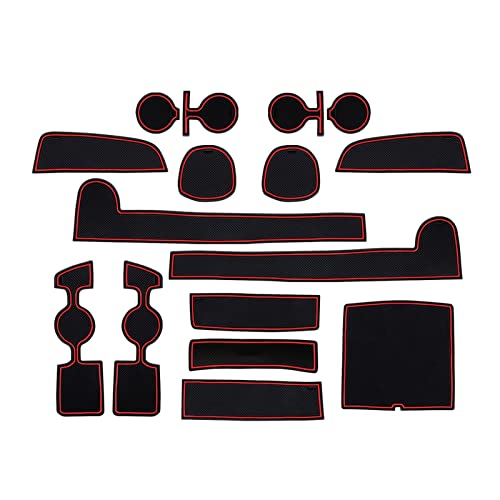 Tapis de rainure de porte haut de gamme pour Carnival KA4 2021 rouge