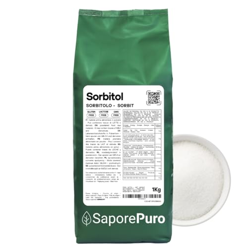 Saporepuro SORBITOL en polvo 1 kg - azúcar alternativo con bajo índice glucémico