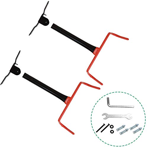 Voilamart 2 Packs Bike Wall Mount Hanger Bike Rack For Garage Horizontal Bike Rack Hook Indoor Foldable Bicycle Storage With Screws #TOP2