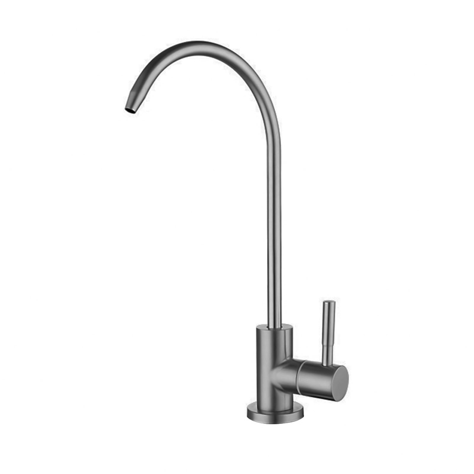 Fanjubei Bullet Ash Kitchen Stainless Steel Water Hot And Cold Direct Drinking Faucet, Shot Ash