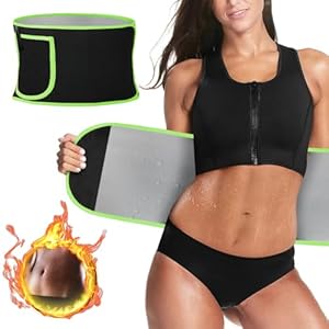 ACWOO Lendenriem voor heren en dames, zweetriem met telefoontas, verstelbare zweetriem, sport, rugsteun, afslankriem voor training, fitness, sport