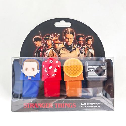 Set de Papelería de Stranger Things (Pack 4 Subrayadores) - imagen 4