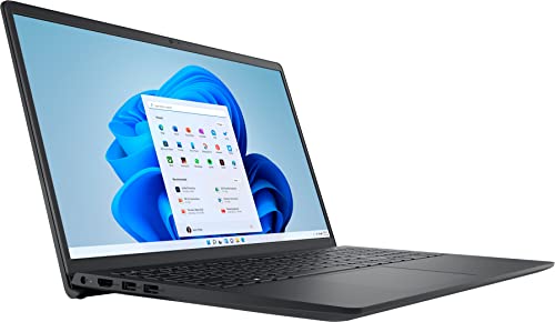 Image of Dell Inspiron Laptop, 15.6 inch HD Display, AMD Ryzen 5 3450U Processor, 16GB RAM, 512GB SSD, Webcam, HDMI, SD Card Reader, Wi-Fi, Windows 11 Home, Carbon Black