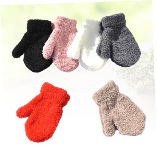 6pairs Boy Girl Mittens Warm Knitted Gloves for Boys and Girls Full Coverage Hand and Stylish for Cold Weather Activities2