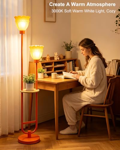 Image of Lightdot Globe Floor Lamp with LED Bulbs Included, Dimmable Floor Lamps,Unique Modern Standing Tall Lamp for Bedroom Living Room /Sofa Beside /Corner Decor-Gold