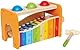 Hape E1810 - Motorikwürfel Kleine Tierchen, aus Holz, ab 12 Monate & E0305 - Xylophon und Hammerspiel, Klopfbank, aus Holz, ab 12 Monate