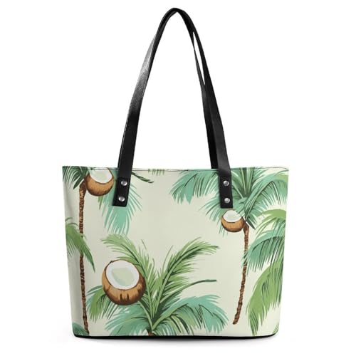 Sac en cuir imprimé cocotier idéal pour le voyage le fitness et le bureau