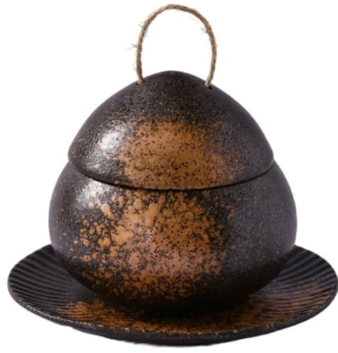 EVREFIN蒸し器 陶器 卵蒸し器 蓋付き 電子レンジ対応 大容量 皿 陶器 和食レストラン (スプレーイエロー)