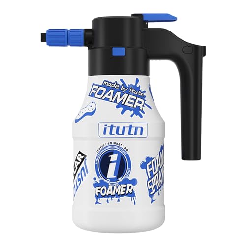 Bontand 1.5L 自動泡噴霧器 洗車 手洗い洗車 フォームガン ホワイト 電動 フォームガン USB 充電式家庭用泡噴霧器 洗車用品 掃除用品 2600mah 散水ノズル 散水用具