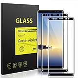 Samsung Galaxy Note 8 Screen Protector [2 Pack] Alfort 3D Tempered Glass Film for Galaxy Note 8 0.26mm 9H Anti-fingerprints Scratch Bubble-Free Full Coverage [ Black ]