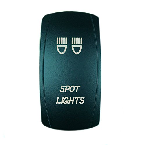 Qunqi Star 5 Pin Laser Backlit Rocker Switch Rock Lights 20A 12V On/Off Led Light Toggle Switch (Spor Lights, Orange) #TOP2