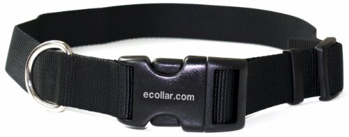 Educator Nylon Quick Snap Dog Collar, Fast, Easy Connect and Disconnect Clasp, D Ring, Adjustable for Custom Fit, 1-Inch, Black